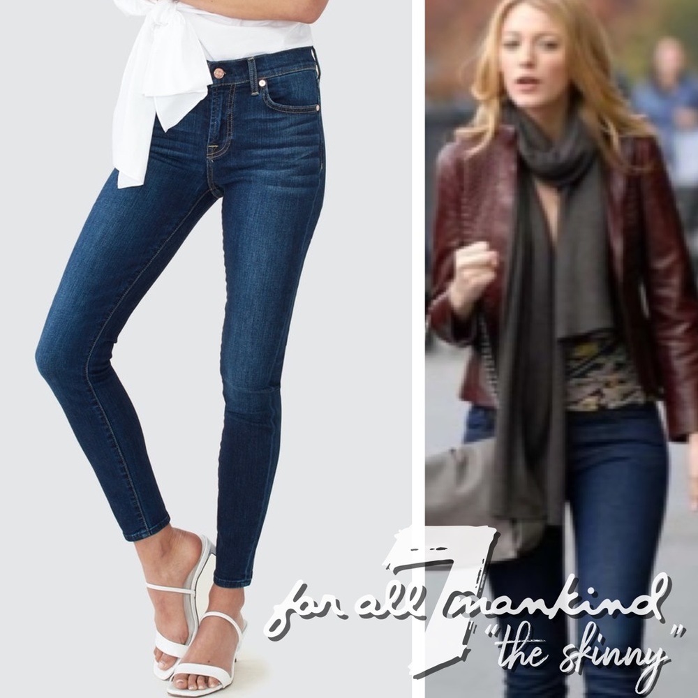 7 For All Mankind “The Skinny” Blue 5-Pocket Jeans